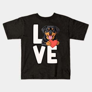 Love Rottweiler Kids T-Shirt